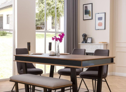 Complete e dining set Dining table 4x Chairs Dining set Stool Dining table Table 6 pieces.
